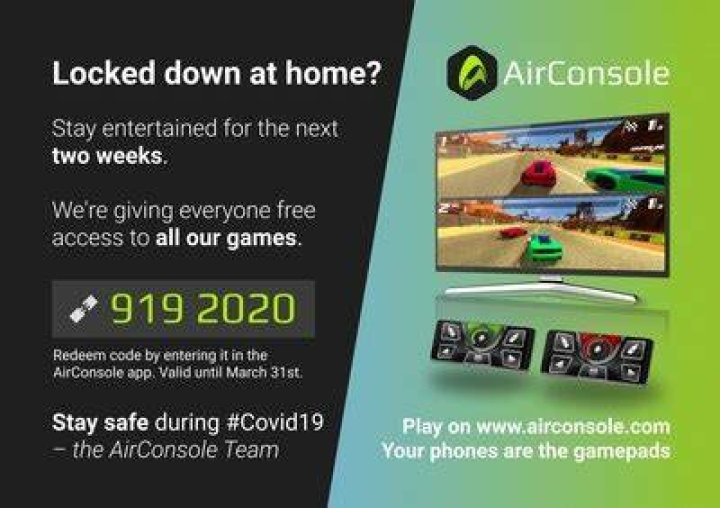 AirConsole Offers Free Access to Everyone Due to COVID-19
