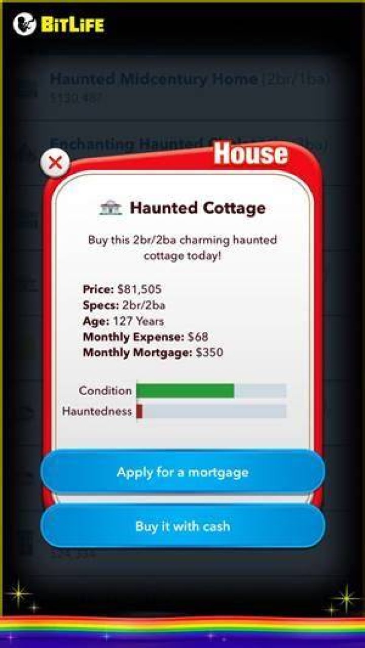 bitlife haunted house