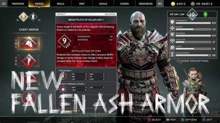 Fallen Ash armor GOW 2018